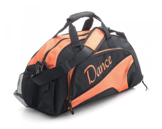 Medium Black & Sparkly Orange Dance Ballet Kit Holdall Sports Bag KB88