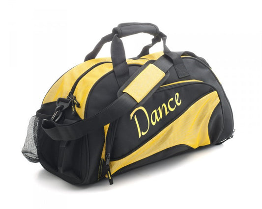 Medium Black & Sparkly Yellow Dance Ballet Kit Holdall Sports Bag KB91