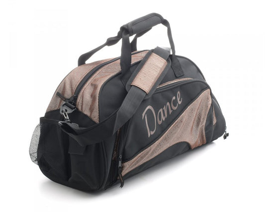 Medium Black & Sparkly Brown Dance Ballet Kit Holdall Sports Bag KB94