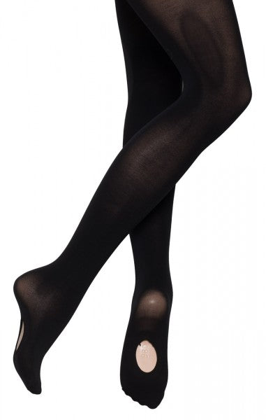 Girls Ladies 60 Denier Black Convertible Ballet Dance Tights All Sizes