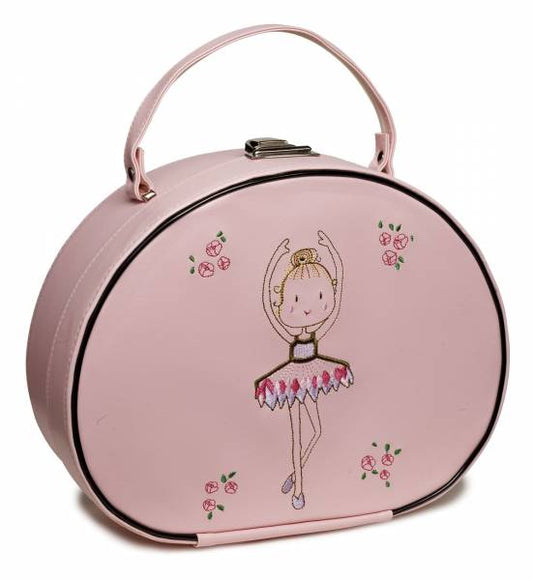 Girls Pink Ballerina Dance Ballet Hard Hand Vanity Case KB39