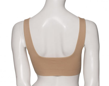 Ladies Nude Seamless Sports Dance Ballet Bra Top
