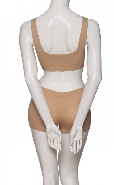 Ladies Nude Seamless Sports Dance Ballet Bra Top