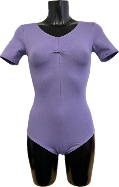 KDC040 Women's Made to Order All Colours Cotton Short Sleeve Ruched Front Ballet Dance Leotard