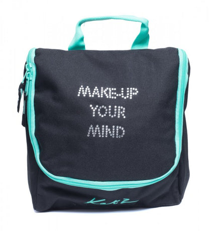 Girls Ladies Black And Turquoise Dance Ballet Tap Make Up Cosmetic Bag KB70A