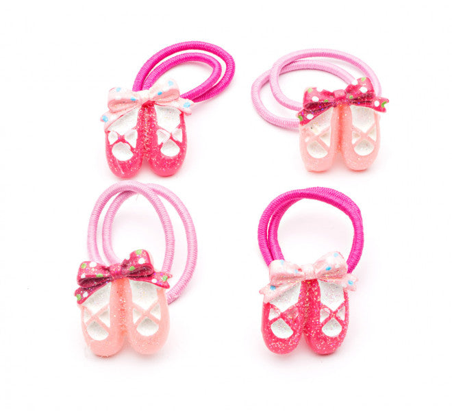 4 Pack Of Girls Pink Heart Jewel Ballet Hairclips Gifts HA-01