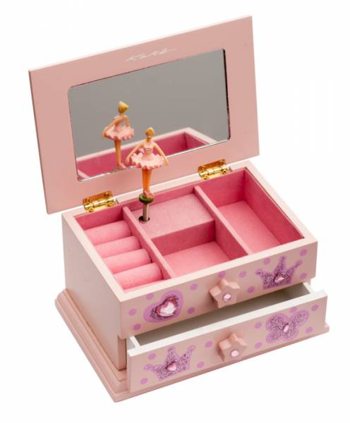 Pink Ballerina Wooden Music Jewellery Box Christmas Birthday JB08