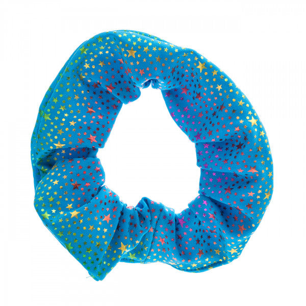 All Colours Star Print Ladies Girls Lycra Dance Hair Scrunchie