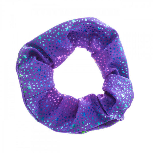 All Colours Star Print Ladies Girls Lycra Dance Hair Scrunchie