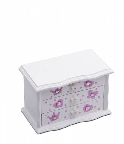 White Ballerina Wooden Music Jewellery Box Christmas Birthday JB-03