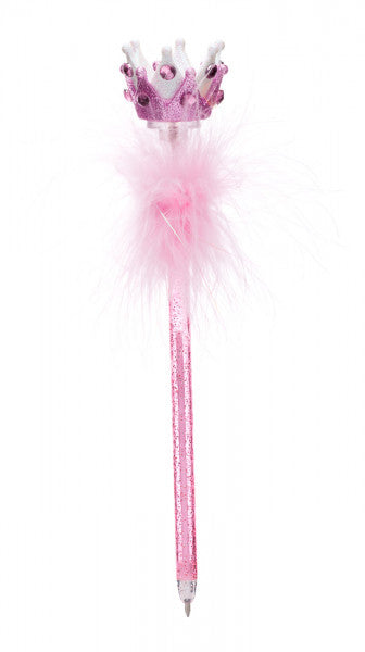 Hot Pink Tiara Crown Fluffy Pen PN-3471