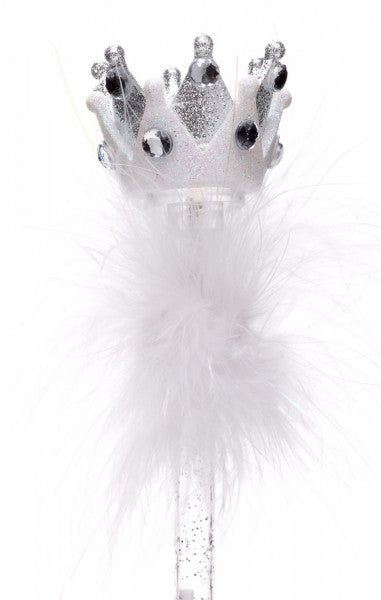 White Tiara Crown Fluffy Pen PN-3471