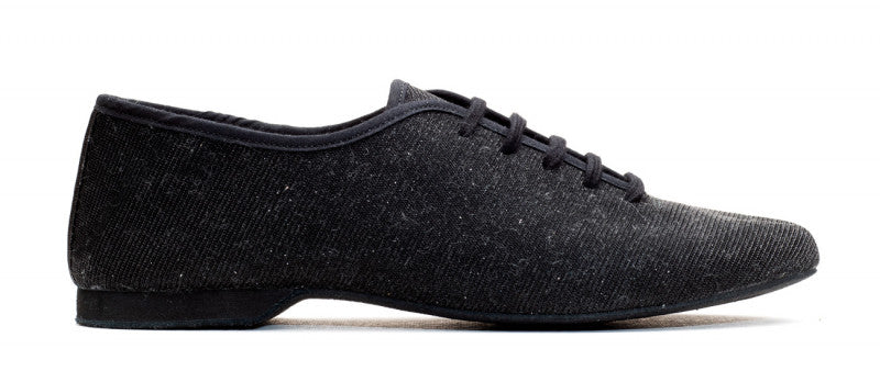 Black Glitter Full Suede Sole Jazz Shoes