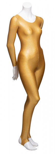KDC012 All Colours SPARKLY HOLOGRAM Women's Girls Lycra Long Sleeve Stirrup Dance Catsuit Unitard