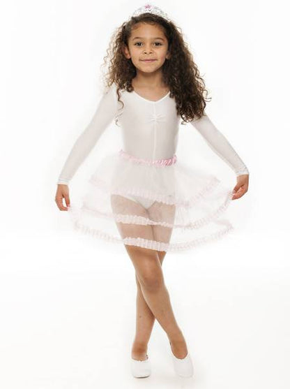 White Satin Full Rubber Sole Ballet Shoes