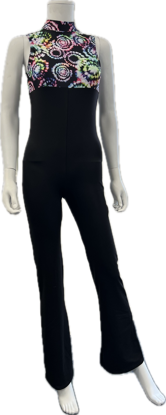 KDC015 CUSTOM-MADE All Colours Women's Girls Sleeveless High Neck Dance Jumpsuit