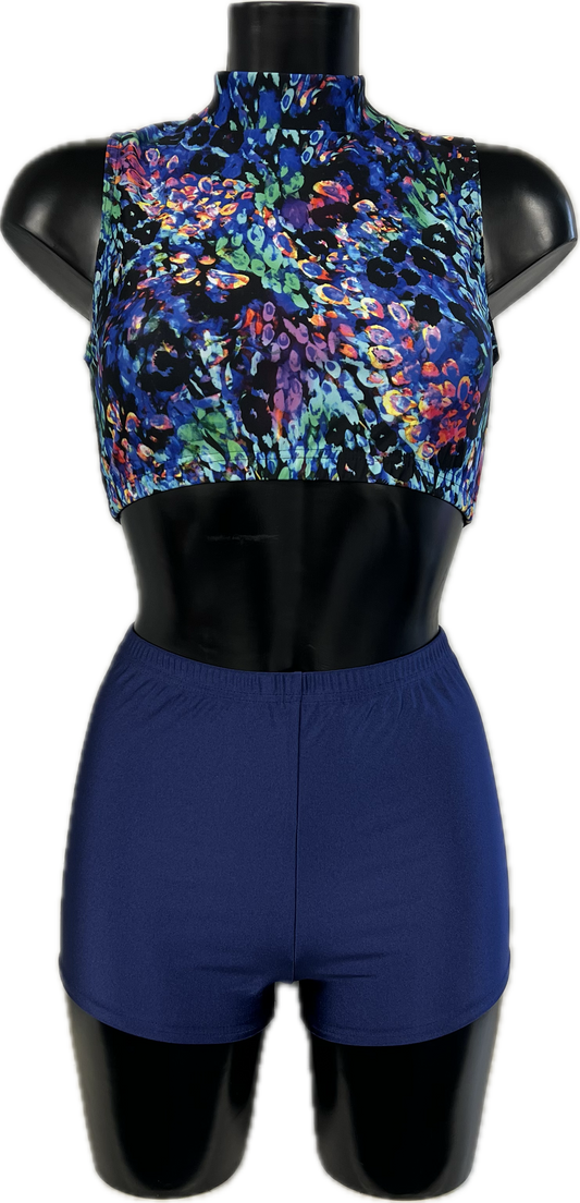 Festival Print KCTN-7 Sample UK 10 Katz Size 4 Ref SAM09 (CROP TOP ONLY)
