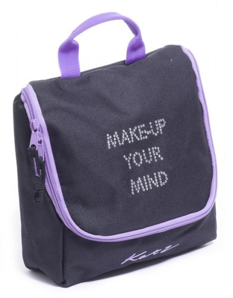 Girls Ladies Black And Purple Dance Ballet Tap Make Up Cosmetic Bag KB69