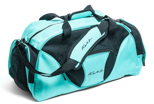 Girls Ladies Large Black And Turquoise Dance Ballet Tap Kit Holdall Sports Bag KB74