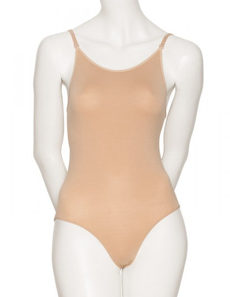 Girls Ladies Nude Seamless Dance Ballet Body Stocking Camisole Undergarment