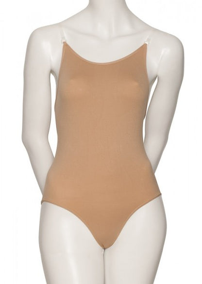 Girls Ladies Nude Seamless Dance Ballet Body Stocking Camisole Undergarment