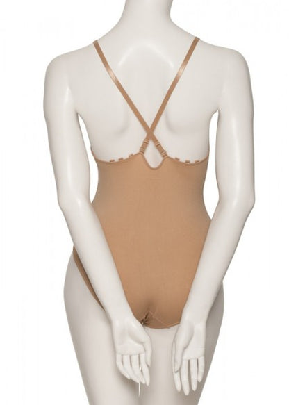 Girls Ladies Nude Seamless Dance Ballet Body Stocking Camisole Undergarment