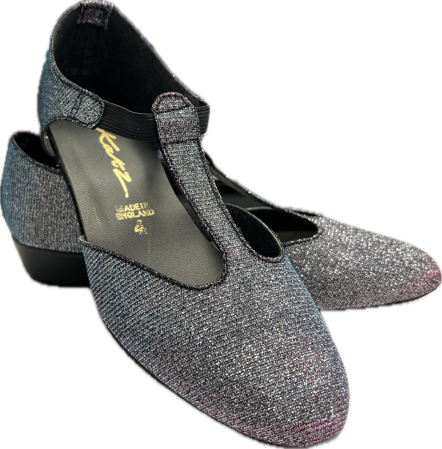 Multi Glitter Greek Dance Sandals Teaching Shoes Low Heel With Plain Heels