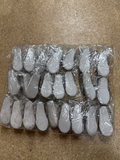 25 x pack of canvas shoe keyrings