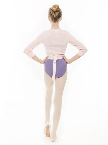 Pale Pink Ballet Dance Long Sleeve Crossover Cardigan All Sizes
