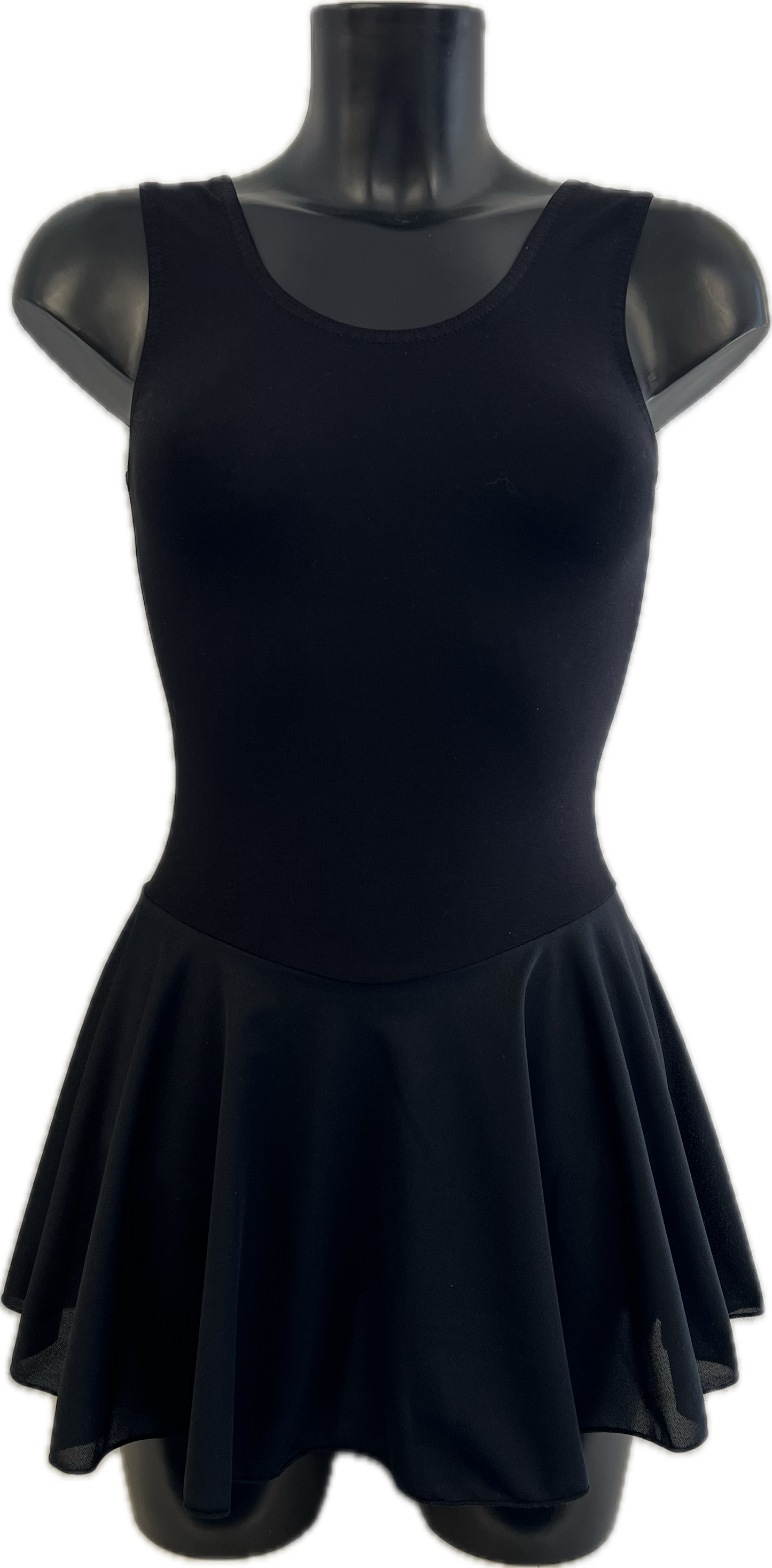 KDC041 Girls/Ladies Cotton Body Sleeveless Dress With Crepe Skirt Attached