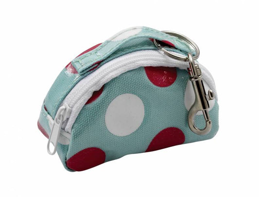 Green Spotty Keyring Coin Purse KR21