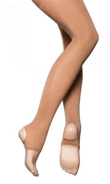 Girls Ladies 70 Denier Shimmer Stirrup Dark Toast Tan Ballet Dance Tights