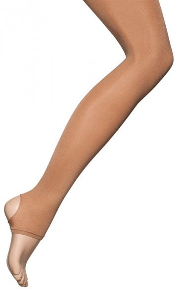 Girls Ladies 70 Denier Shimmer Stirrup Dark Toast Tan Ballet Dance Tights
