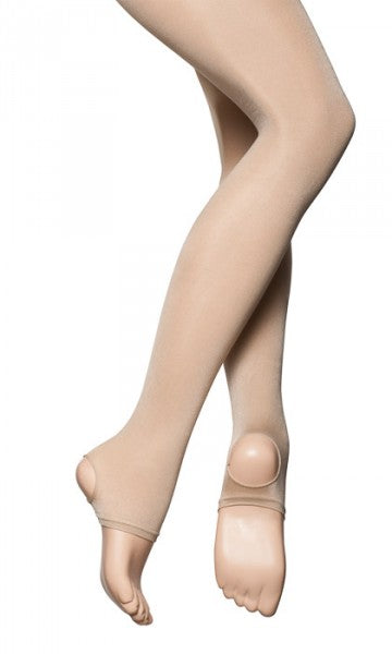 Girls Ladies 70 Denier Shimmer Stirrup Light Toast Tan Ballet Dance Tights