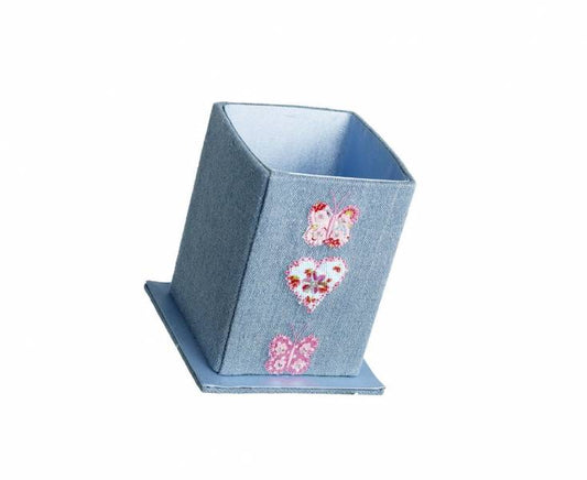 Denim Butterfly Pen Holder PN/7544
