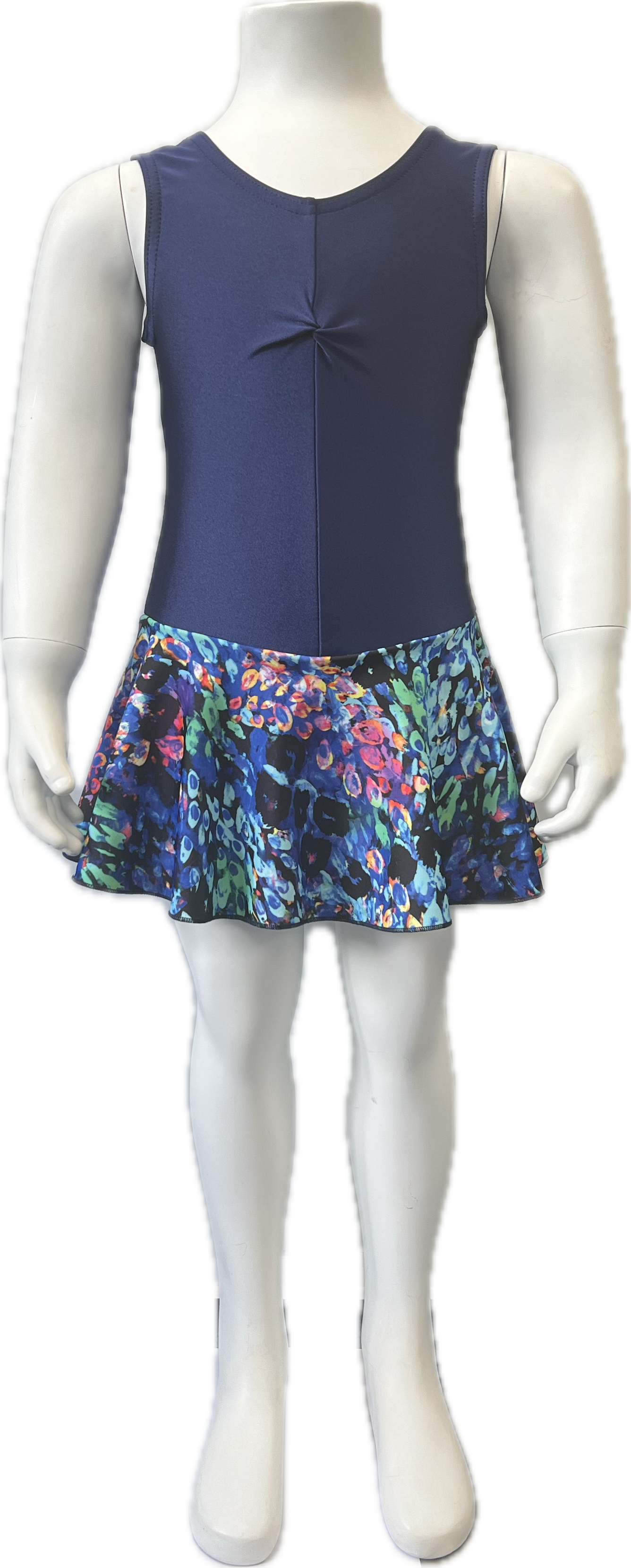 KDR005 CUSTOM-MADE All Colours Women's Girls Lycra Sleeveless Dance Leotard with Skirt
