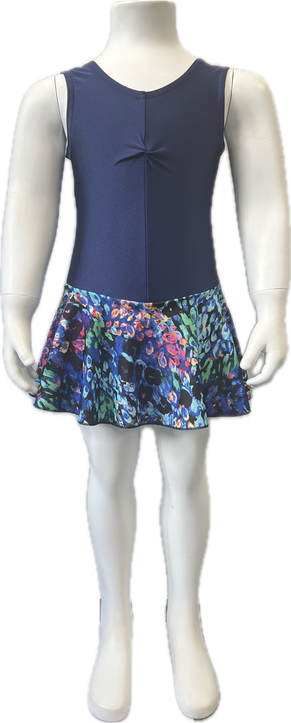 KDR005 CUSTOM-MADE All Colours Women's Girls Lycra Sleeveless Dance Leotard with Skirt