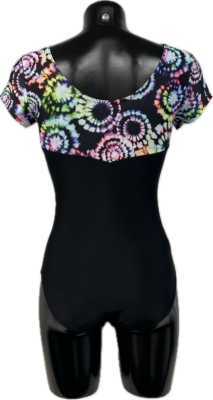 K2304 CUSTOM-MADE All Colours Fabric Mix Women's Girls Capped Sleeve Dance Leotard