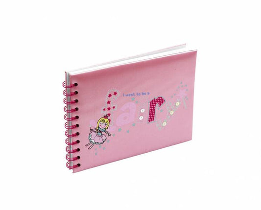 Pink Satin I Want To Be A Fairy Note Book NB-1049