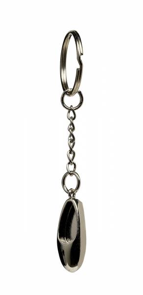 Silver Single Ballet Shoe Keyring KR-02