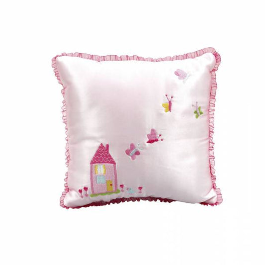 Pink House And Butterflies Cushion CU-1296