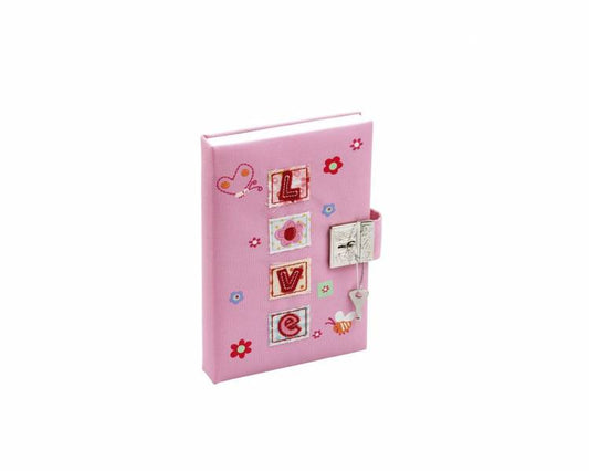 Love Pink Nylon Lockable Notebook NB-1247