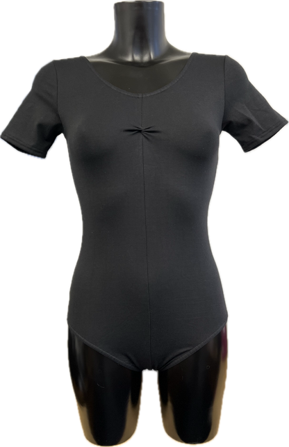 KDC040 Women's Made to Order All Colours Cotton Short Sleeve Ruched Front Ballet Dance Leotard