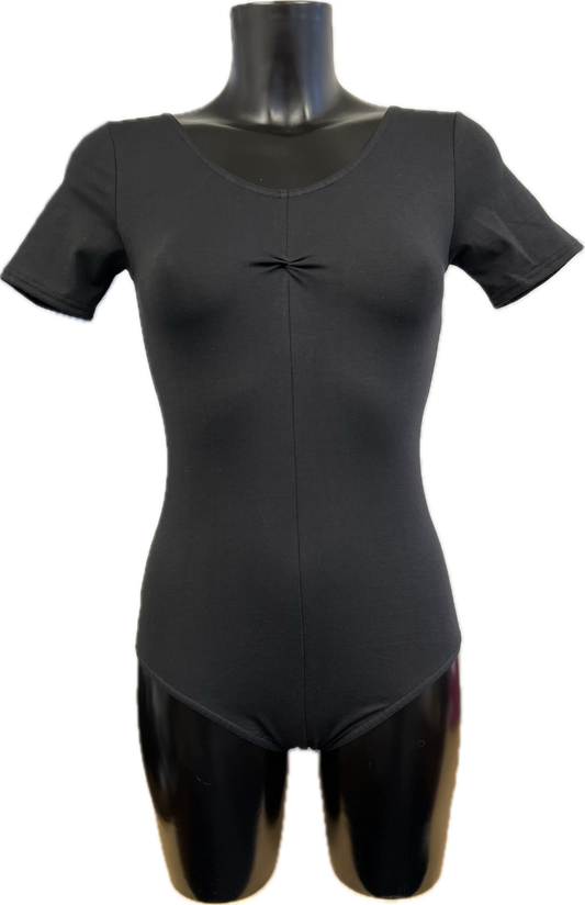 KDC040 Women's Made to Order All Colours Cotton Short Sleeve Ruched Front Ballet Dance Leotard