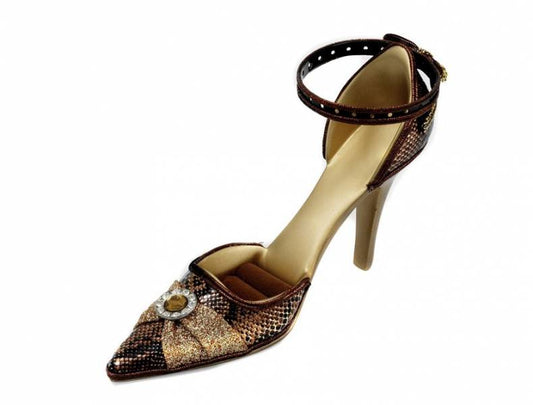 Snake Skin Effect Sequin Shoe Earing And Ring Holder RH-01