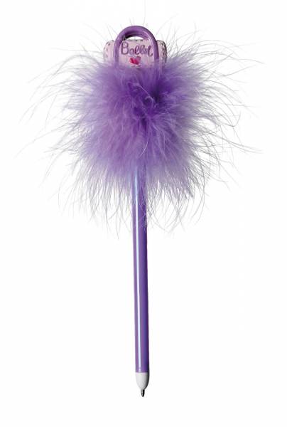Purple Ballet Bag Fluffy Pen