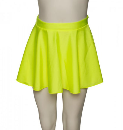 KDSK01 Girls All Colours Nylon Lycra Pull On Circular Dance Skirt