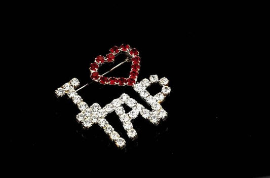 I Love Tap Crystal Brooch JE-10