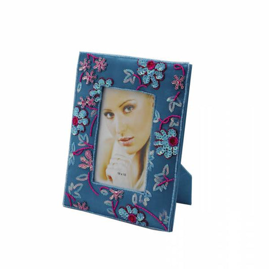Turquoise Sequin Photo Frame DE-T2