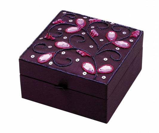 Purple Sequin Trinket Box DE-PU3
